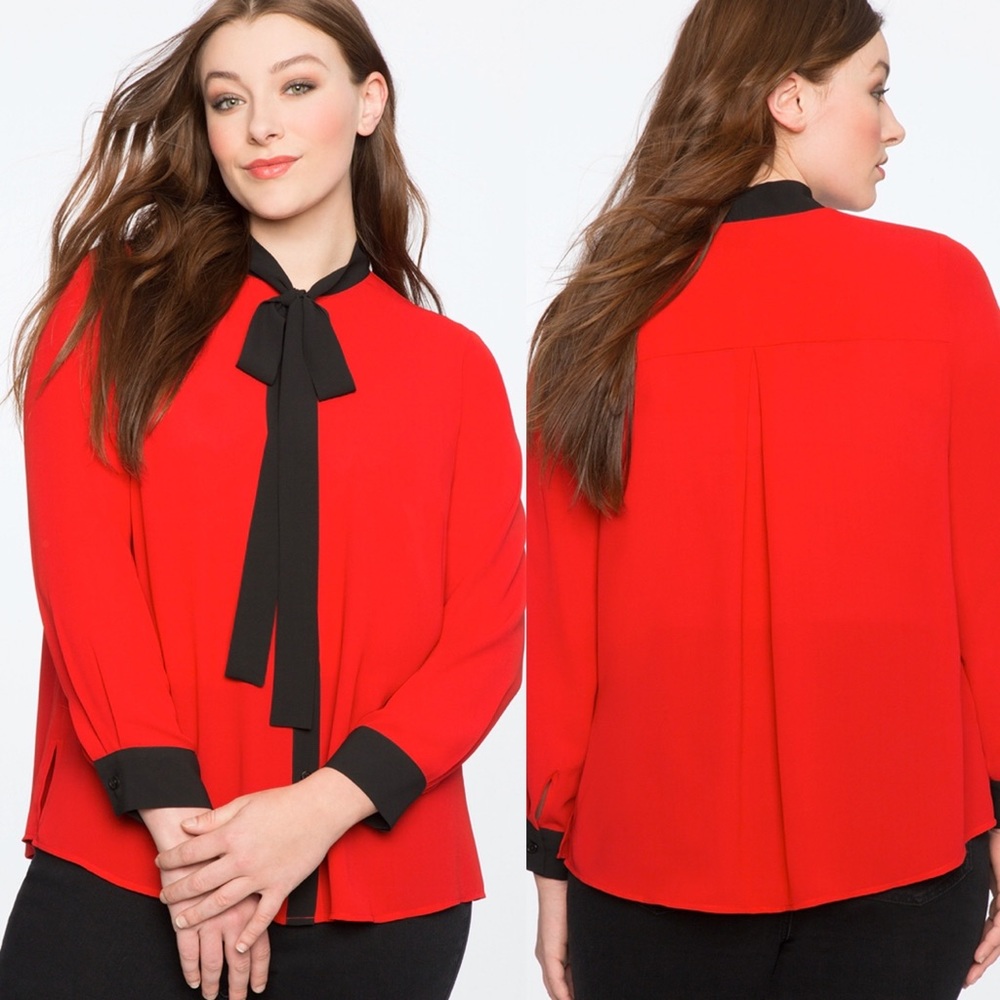 🚫SOLD🚫ELOQUII•color blocked buttondown top